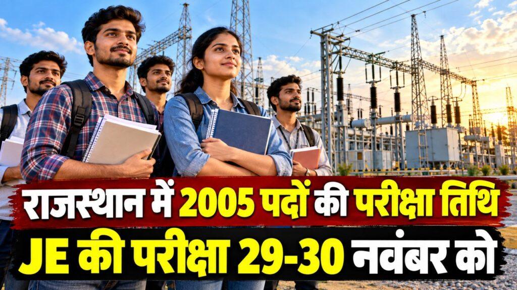 राजस्थान में 2005 पदों की परीक्षा तिथि