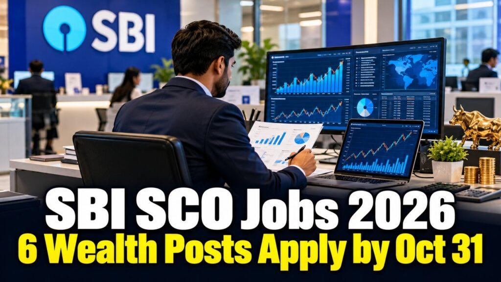 SBI SCO Jobs 2026 6 Wealth Posts Apply by Oct 31