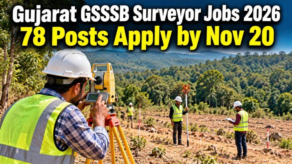 Gujarat GSSSB Surveyor Recruitment 2026 78 Posts