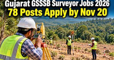 Gujarat GSSSB Surveyor Recruitment 2026 78 Posts