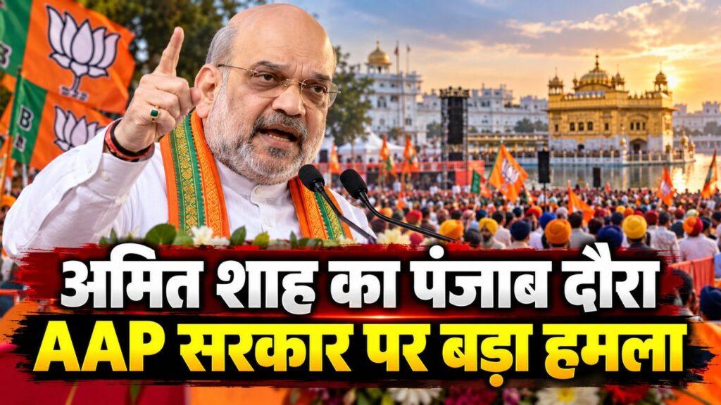 अमित शाह का पंजाब दौरा: AAP सरकार पर बड़ा हमला