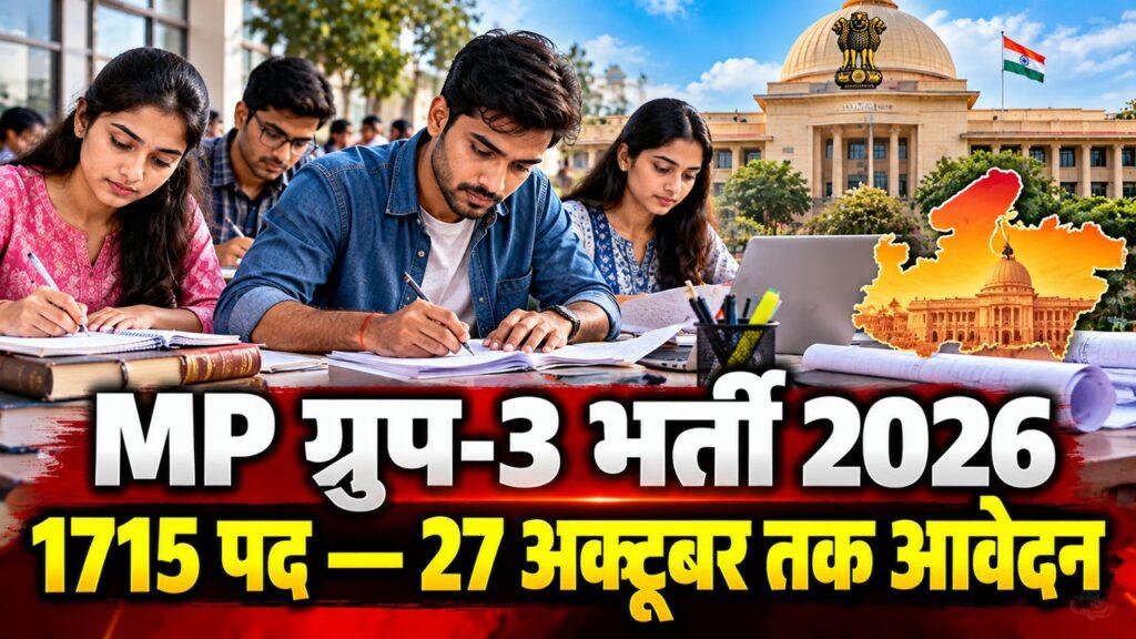 MP ग्रुप-3 भर्ती 2026: 1715 पद