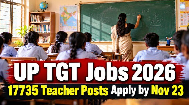 UP TGT Jobs 2026 / 17735 Teacher Posts Apply by Nov 23