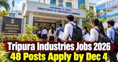 Tripura Industries Jobs 2026 48 Posts