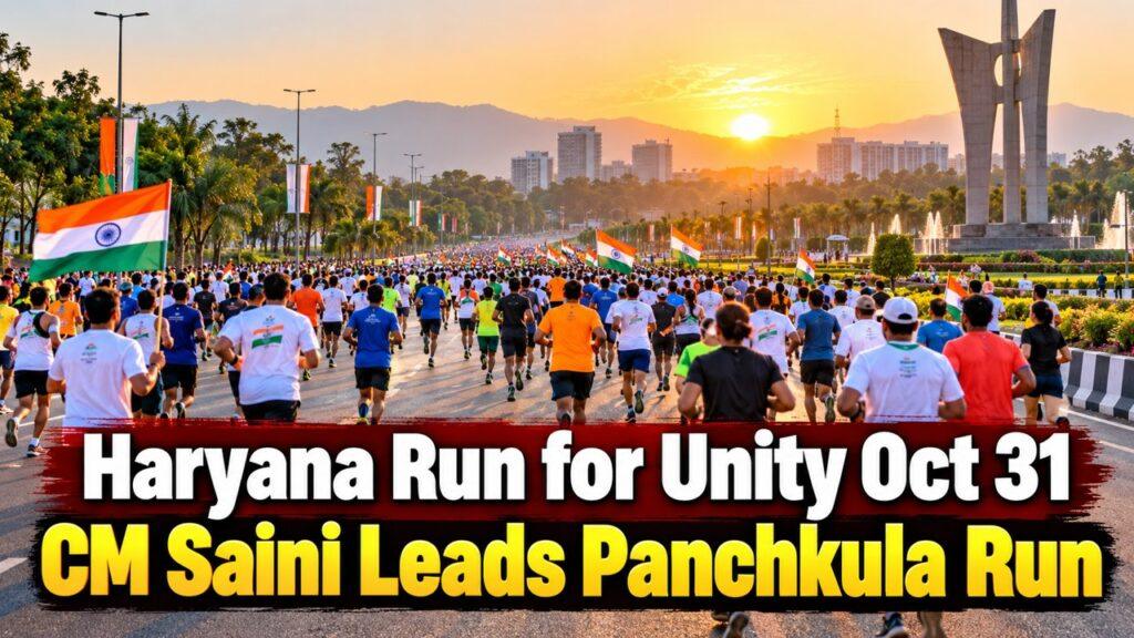 Haryana Run for Unity Oct 31 / CM Saini Leads Panchkula Run