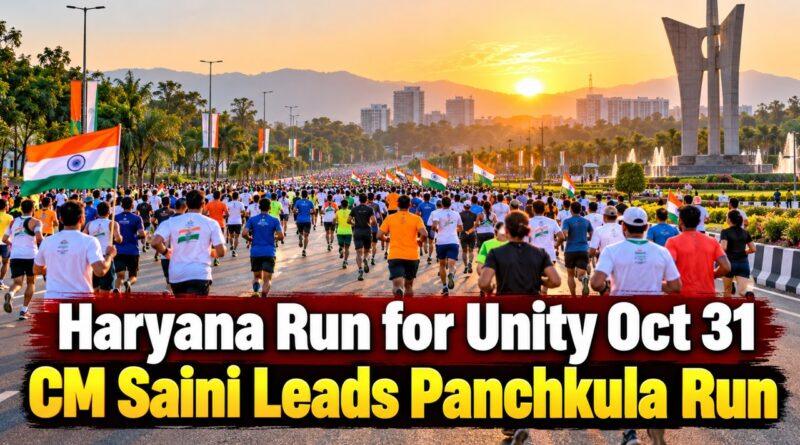 Haryana Run for Unity Oct 31 / CM Saini Leads Panchkula Run