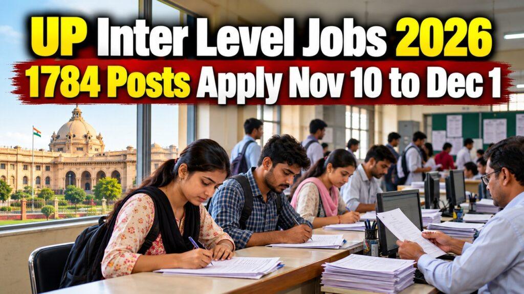 UP Inter Level Jobs 2026 / 1784 Posts Apply Nov 10 to Dec 1