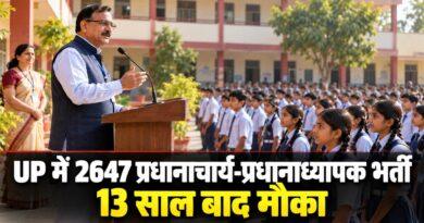 UP में 2647 प्रधानाचार्य-प्रधानाध्यापक भर्ती