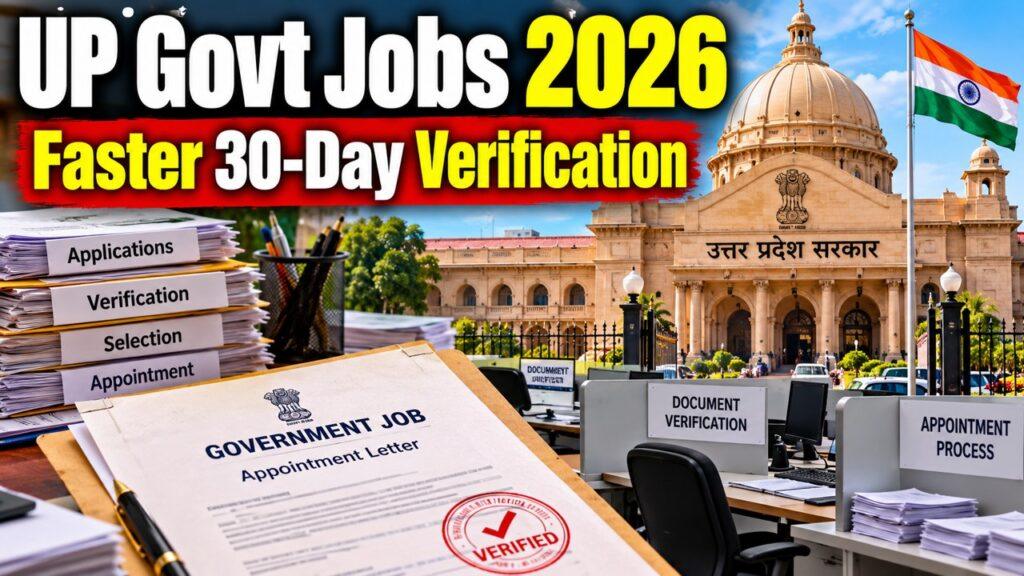 UP Govt Jobs 2026 Faster 30-Day Verification