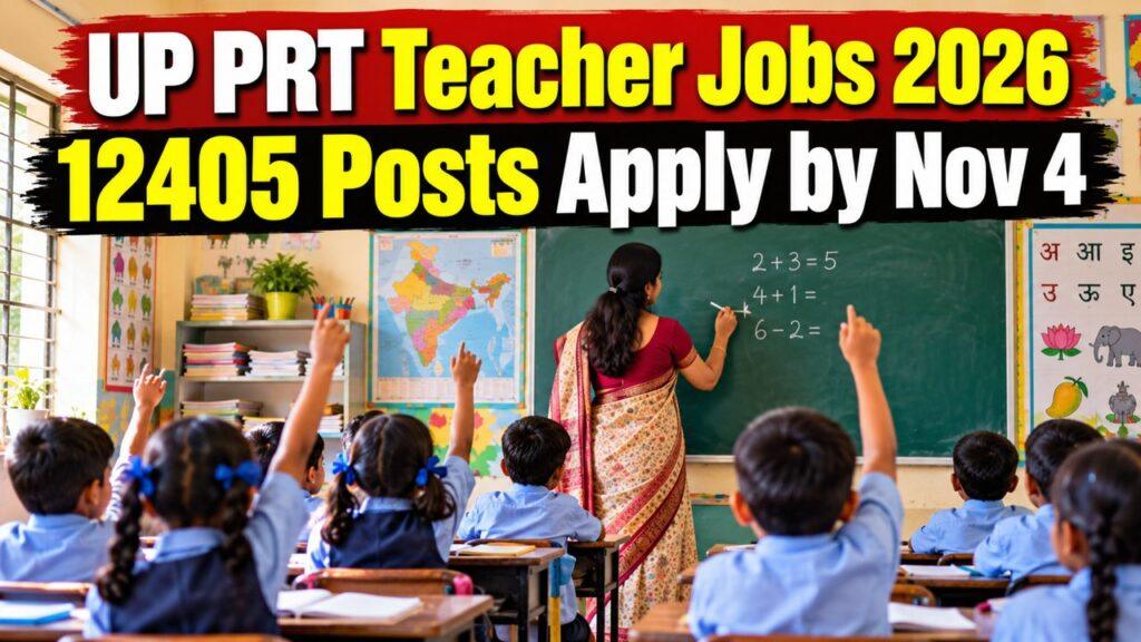 UP PRT Teacher Jobs 2026 / 12405 Posts Apply by Nov 4