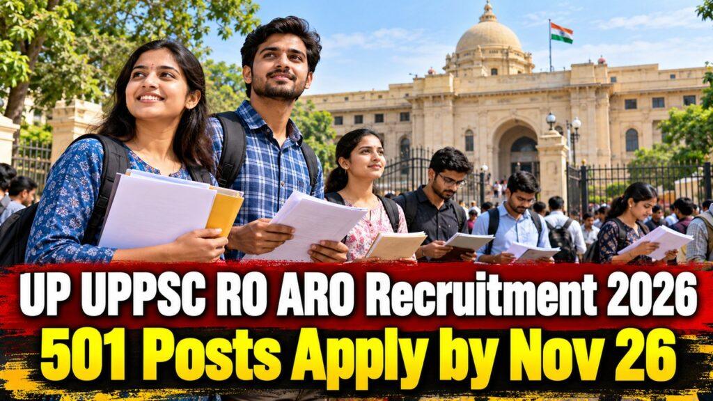 UP UPPSC RO ARO Recruitment 2026 / 501 Posts Apply by Nov 26