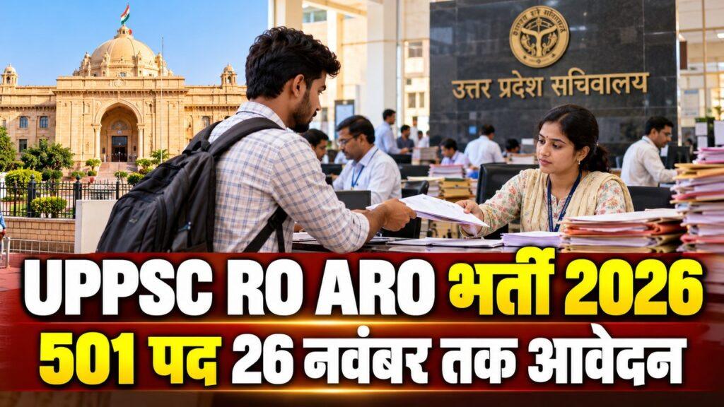 UPPSC RO ARO भर्ती 2026 501 पद 26 नवंबर तक आवेदन
