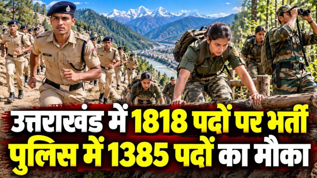 उत्तराखंड में 1818 पदों पर भर्ती
