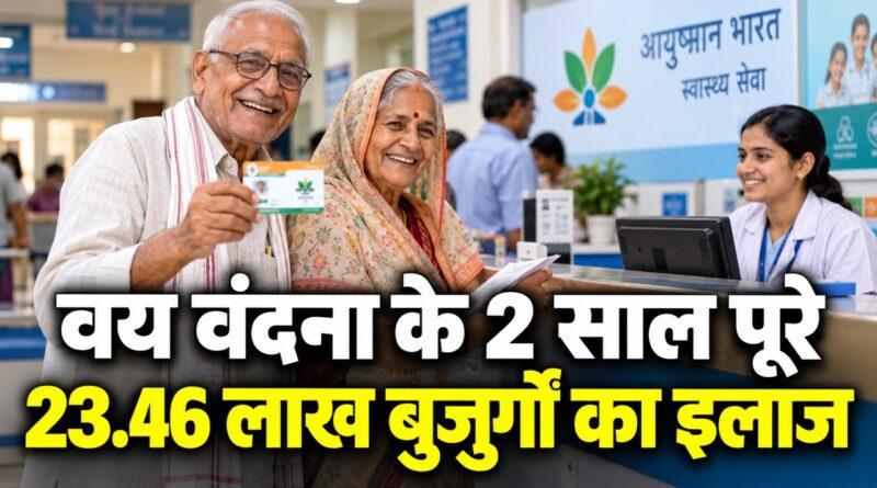 वय वंदना के 2 साल पूरे / 23.46 लाख बुजुर्गों का इलाज