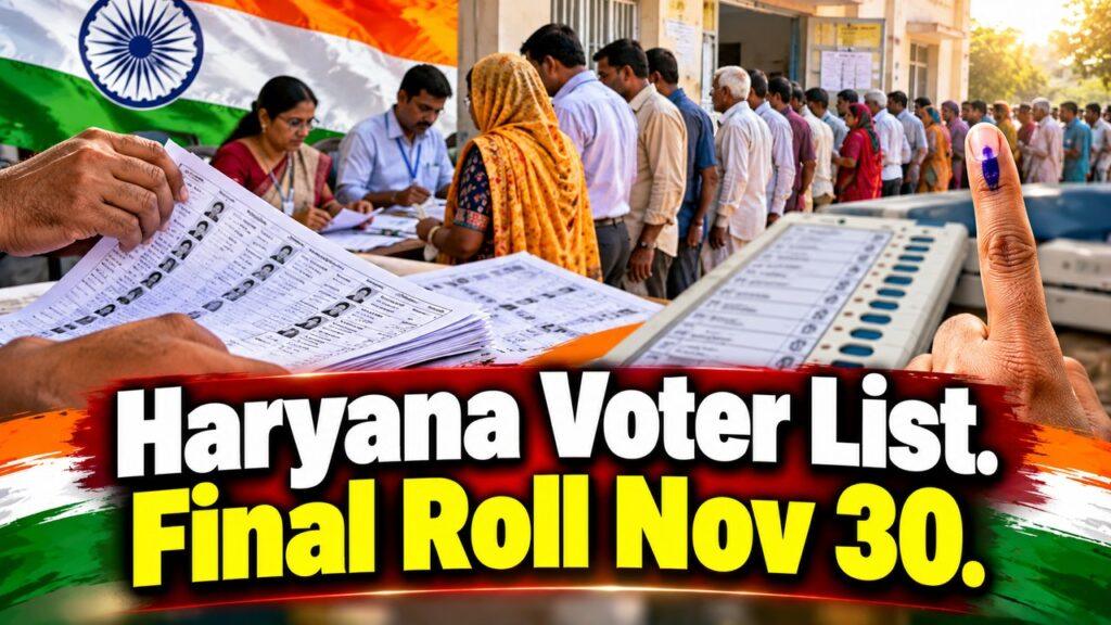 Haryana Voter List Final Roll Nov 30
