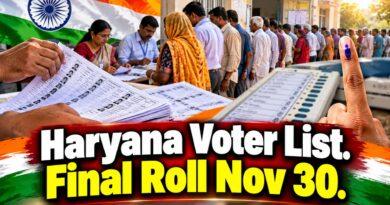 Haryana Voter List Final Roll Nov 30
