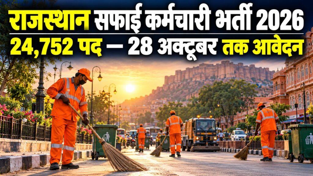 राजस्थान सफाई कर्मचारी भर्ती 2026 — 24,752 पद