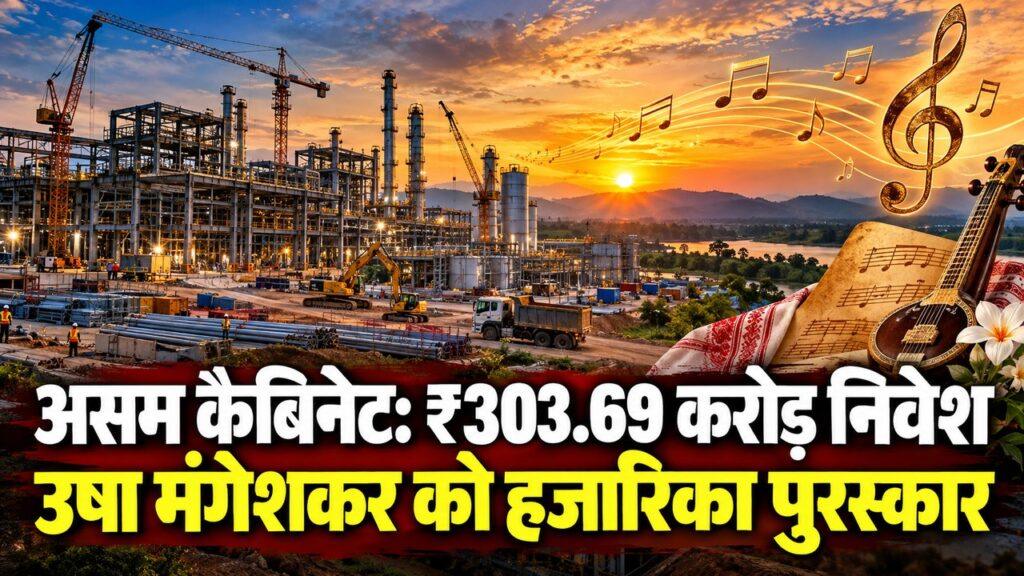 असम कैबिनेट: ₹303.69 करोड़ निवेश, उषा मंगेशकर को हजारिका पुरस्कार