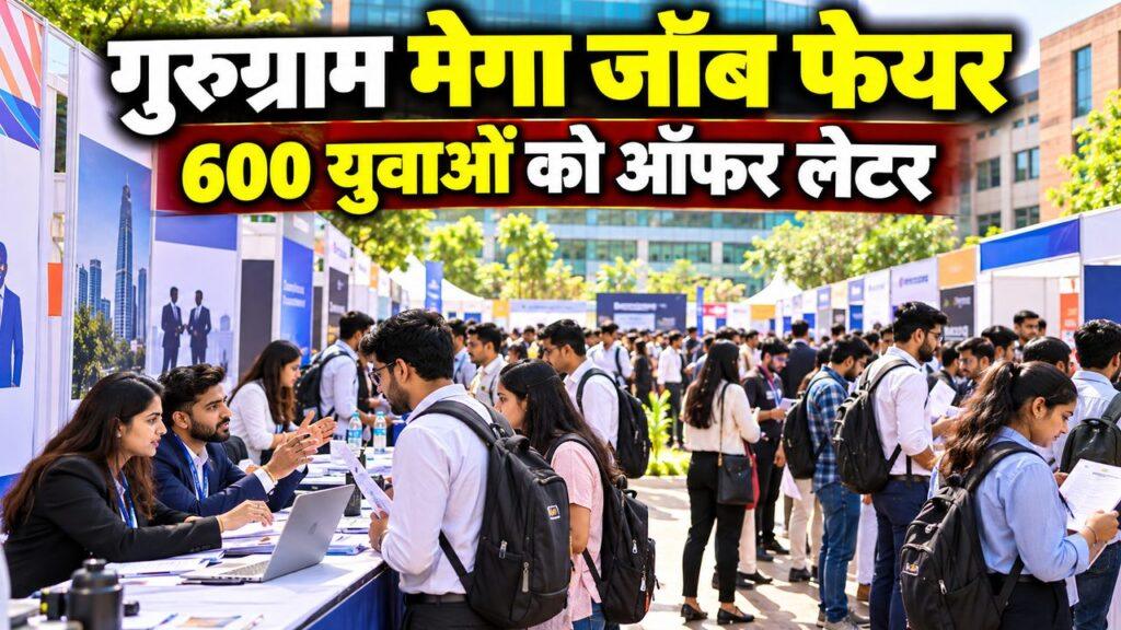 हरियाणा गुरुग्राम मेगा जॉब फेयर 23 अक्टूबर