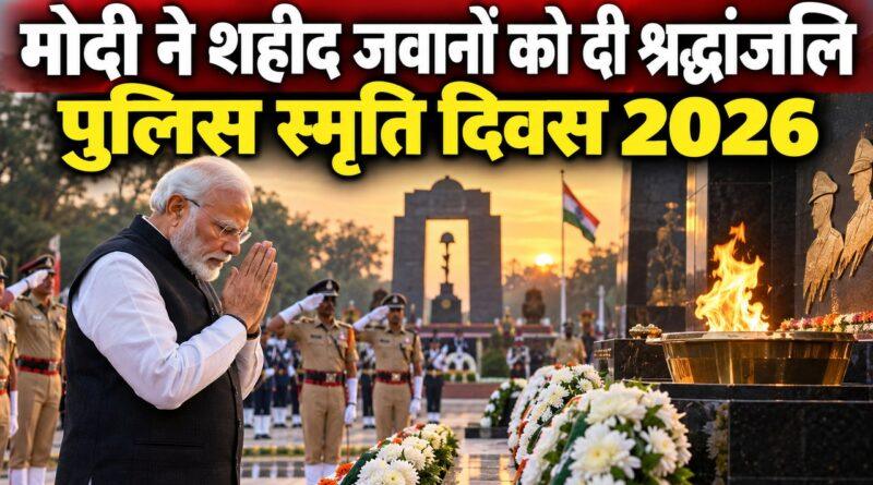 पुलिस स्मृति दिवस 2026: पीएम मोदी ने शहीद जवानों को दी श्रद्धांजलि