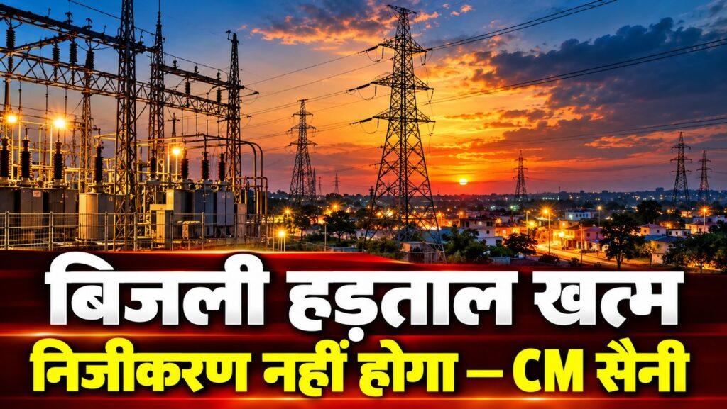 हरियाणा बिजली हड़ताल खत्म — CM सैनी का आश्वासन निजीकरण नहीं होगा