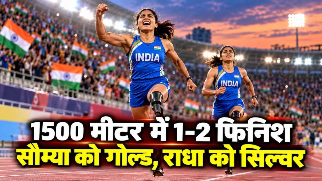 सौम्या 1500 मीटर गोल्ड वेंकटेश राधा सिल्वर एशियन पैरा गेम्स 2026
