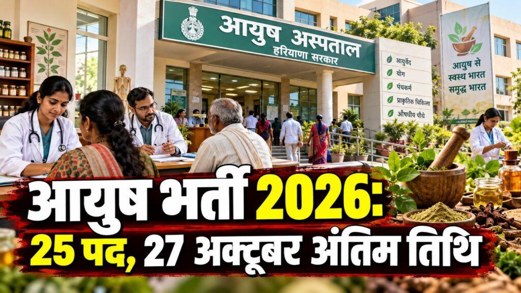 Haryana AYUSH Recruitment 2026