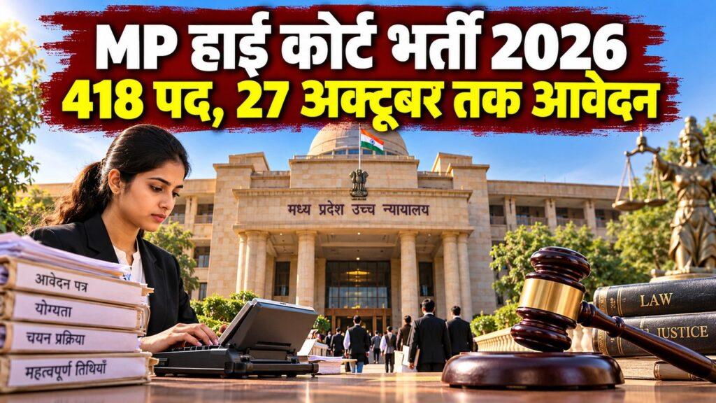 मध्य प्रदेश हाई कोर्ट भर्ती 2026