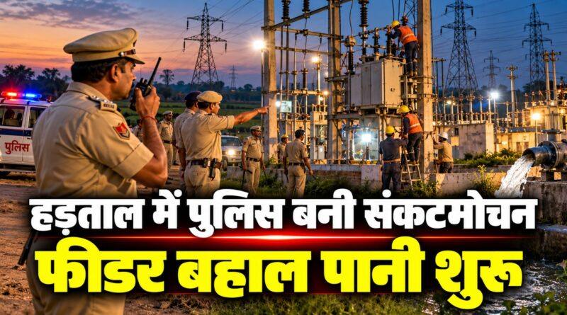 हड़ताल में पुलिस बनी संकटमोचन, फीडर बहाल