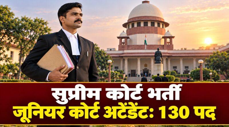 सुप्रीम कोर्ट जूनियर कोर्ट अटेंडेंट भर्ती 2026
