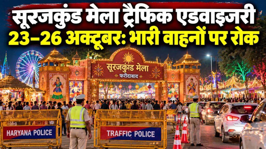 सूरजकुंड दिवाली मेला ट्रैफिक एडवाइजरी