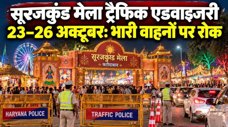सूरजकुंड दिवाली मेला ट्रैफिक एडवाइजरी