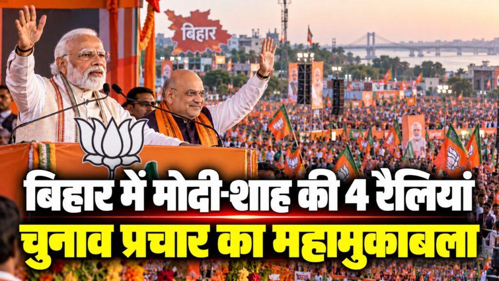 बिहार में मोदी-शाह की 4 रैलियां