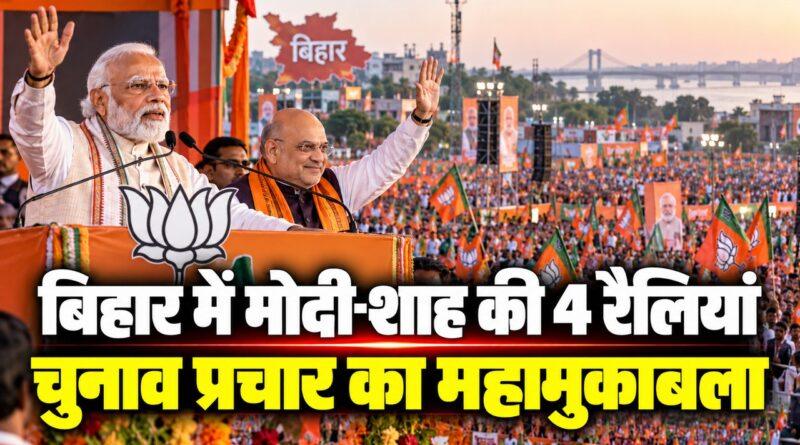 बिहार में मोदी-शाह की 4 रैलियां