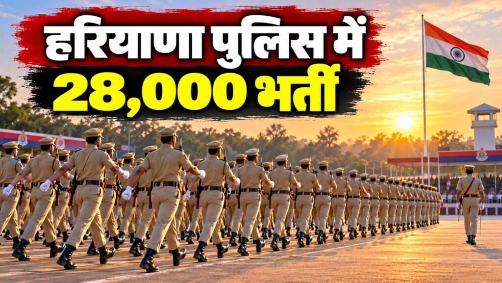 हरियाणा पुलिस में 28,000 पदों पर भर्ती की घोषणा