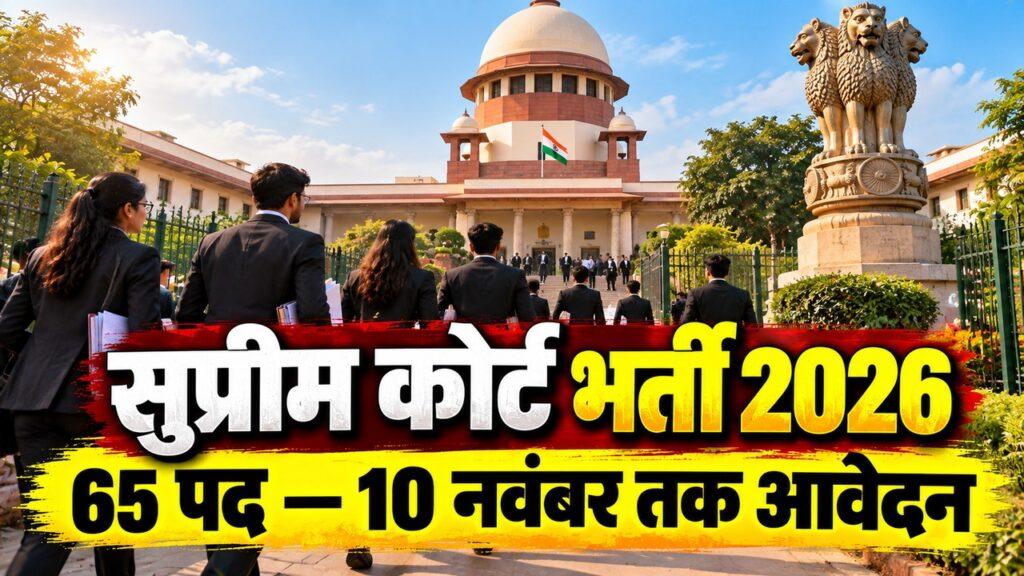 सुप्रीम कोर्ट सीनियर पर्सनल असिस्टेंट भर्ती 2026 — 65 पद