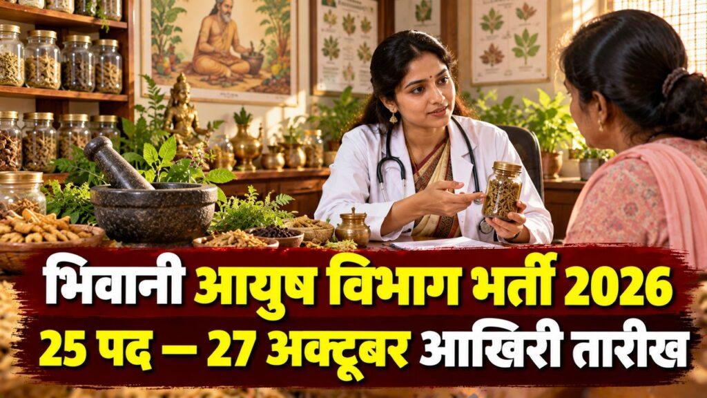 भिवानी आयुष विभाग भर्ती 2026