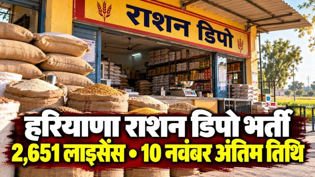 हरियाणा राशन डिपो भर्ती 2026