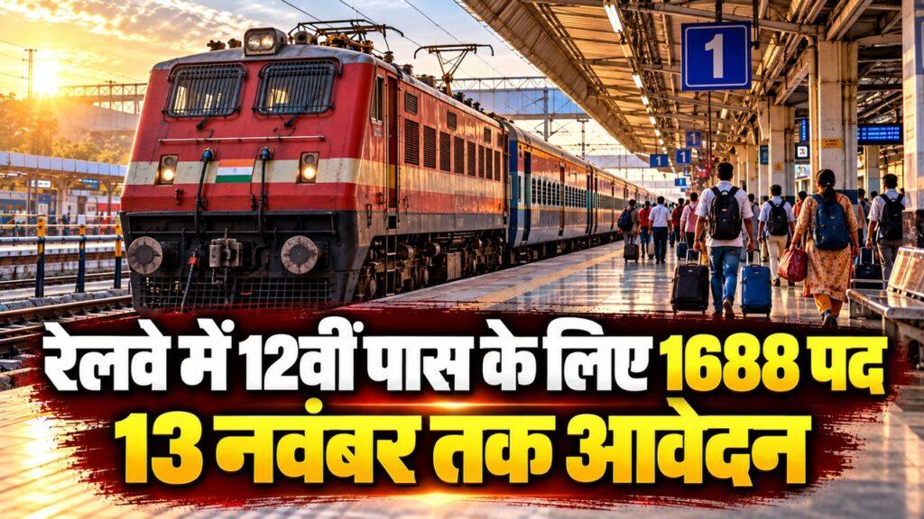 रेलवे NTPC अंडरग्रेजुएट भर्ती 2026 — 1688 पद