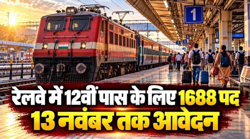 रेलवे NTPC अंडरग्रेजुएट भर्ती 2026 — 1688 पद