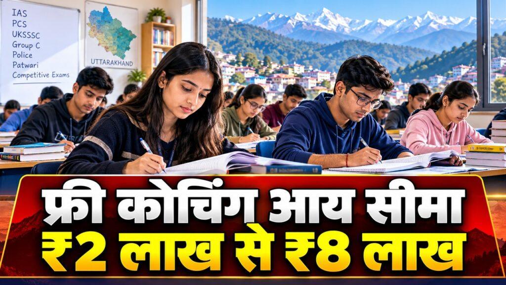 उत्तराखंड फ्री कोचिंग योजना — आय सीमा ₹8 लाख