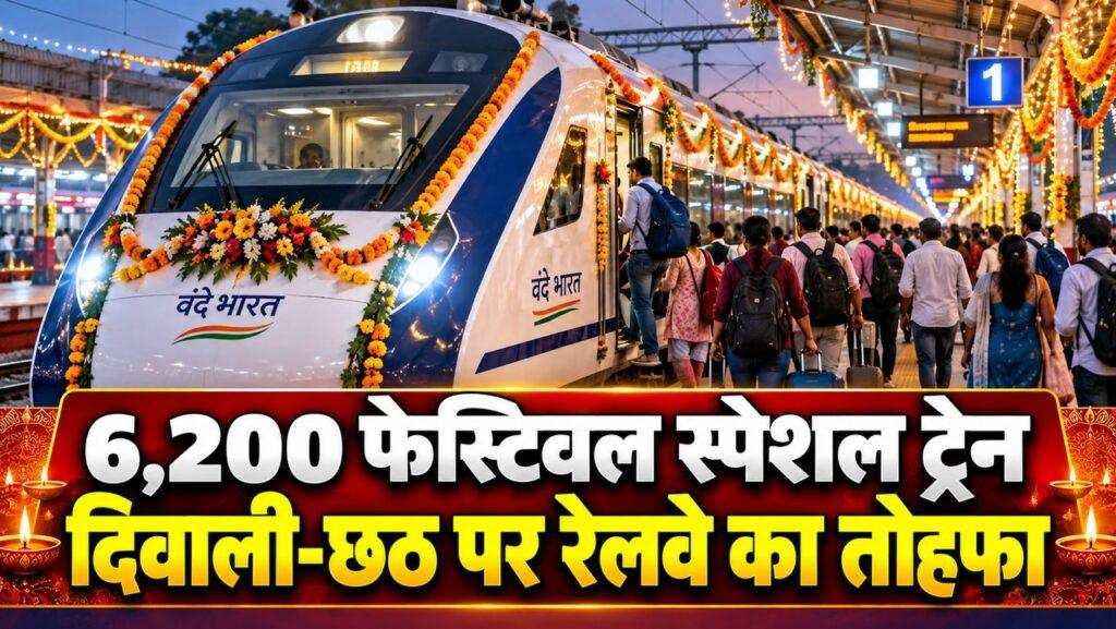 रेलवे फेस्टिवल स्पेशल — 6,200 से ज्यादा स्पेशल ट्रेन ट्रिप