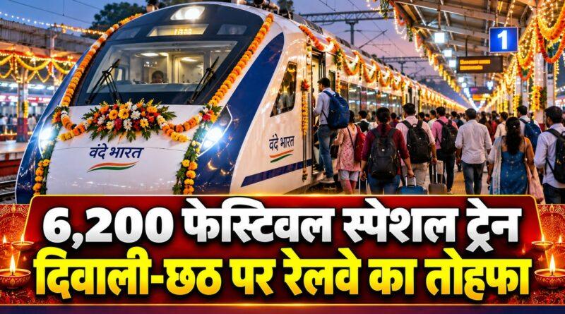 रेलवे फेस्टिवल स्पेशल — 6,200 से ज्यादा स्पेशल ट्रेन ट्रिप