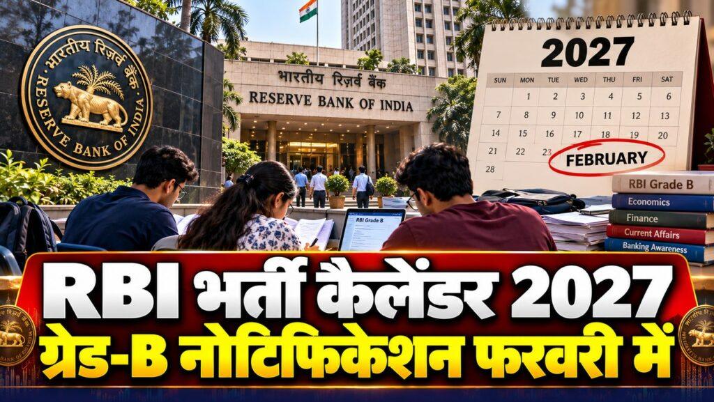 RBI भर्ती परीक्षा कैलेंडर 2027