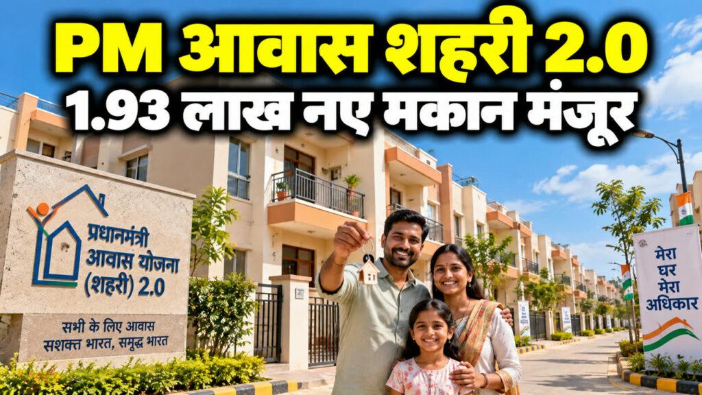PM आवास शहरी 2.0 में 1.93 लाख नए मकान मंजूर