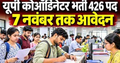 यूपी कोऑर्डिनेटर भर्ती 426 पद