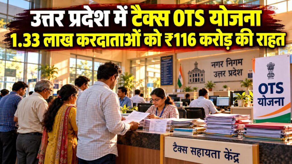 उत्तर प्रदेश में टैक्स OTS योजना — 1.33 लाख करदाताओं को ₹116 करोड़ की राहत