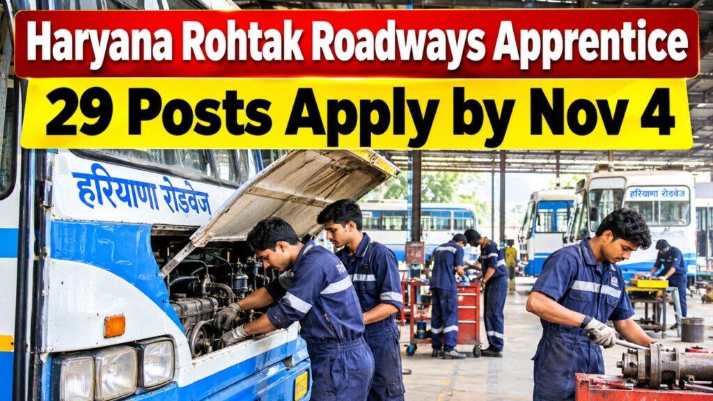 Haryana Rohtak Roadways Apprentice Recruitment 2026 29 Posts