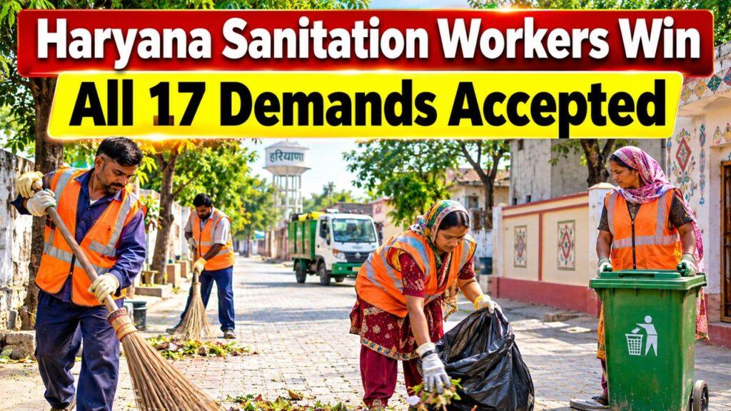 Haryana Rural Sanitation Workers 17 Demands Agreement