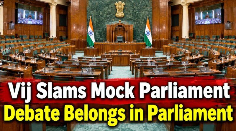 Haryana Minister Anil Vij Mock Parliament